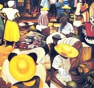 Market Scene by Bernard Hoyes