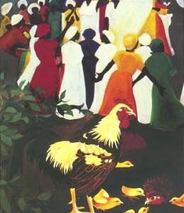 Chickens at Revival by Bernard Hoyes